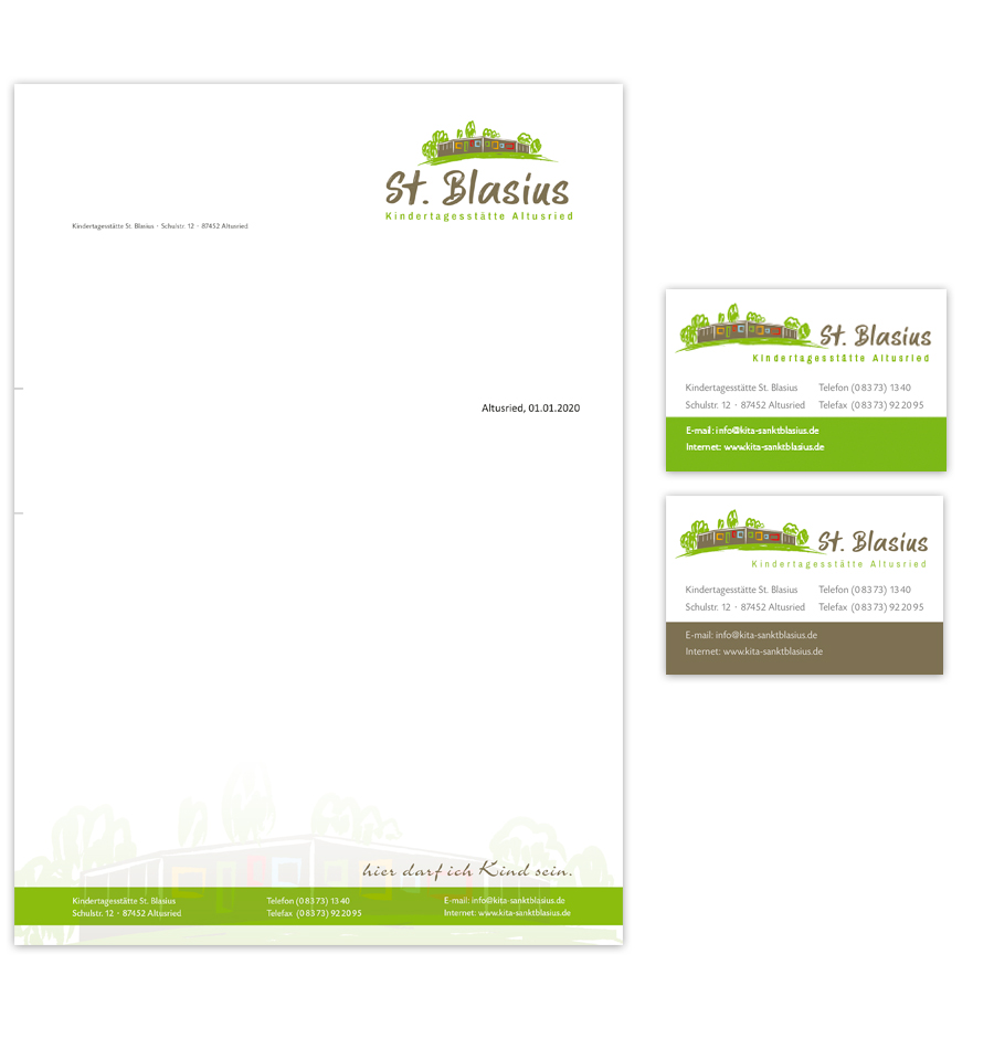 Visitenkarten, Briefbogen