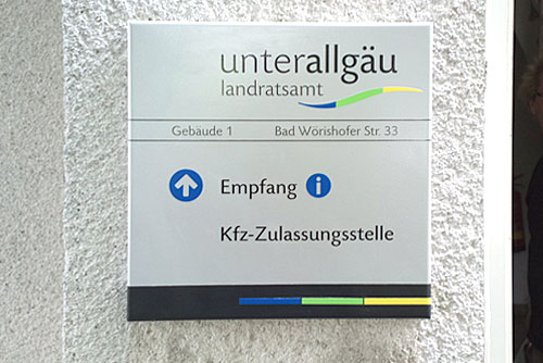 Schild in Kempten Allgäu bestellen / gestalten lassen